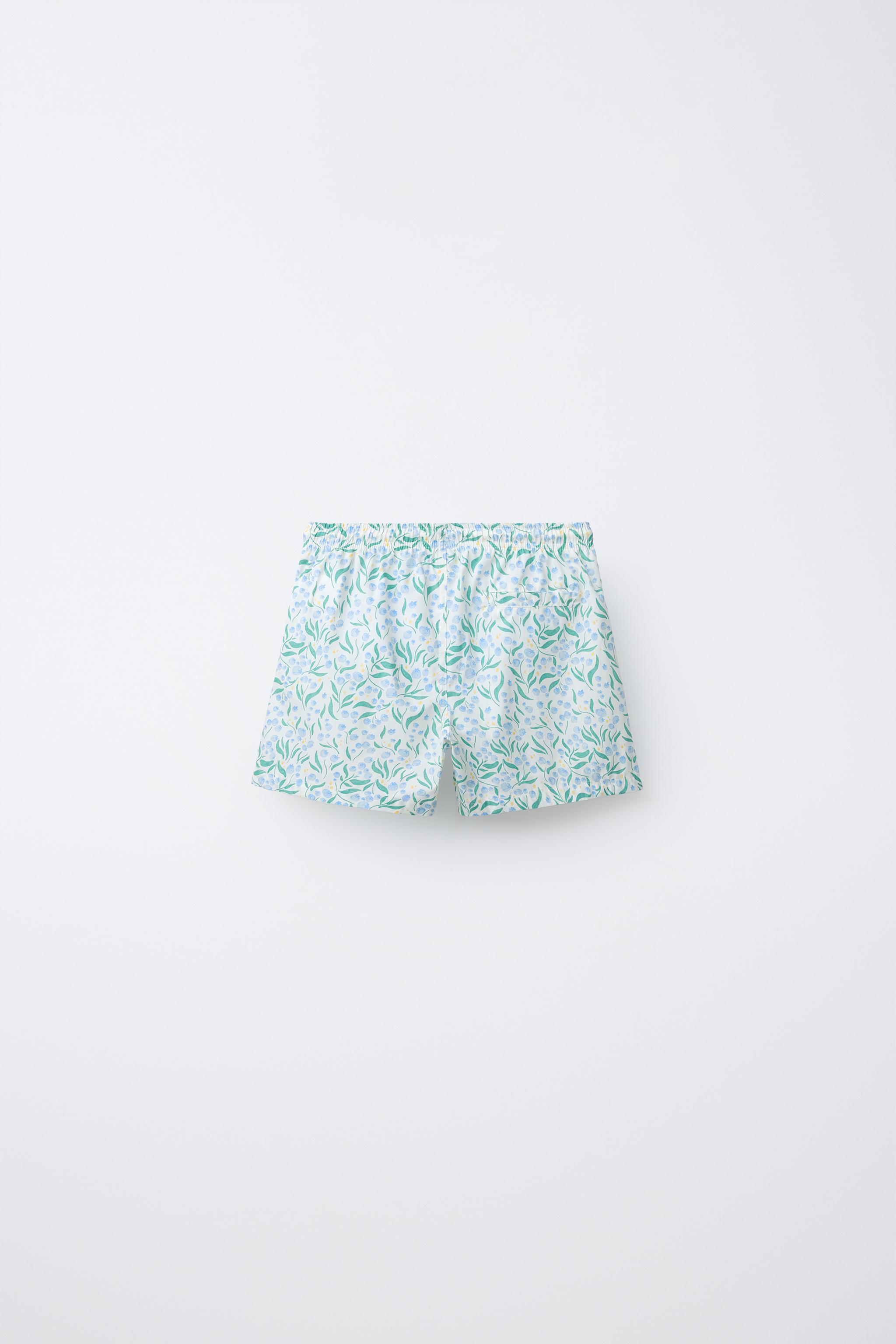 2-6 ANS/ SHORT DE BAIN À IMPRIMÉ FEUILLES